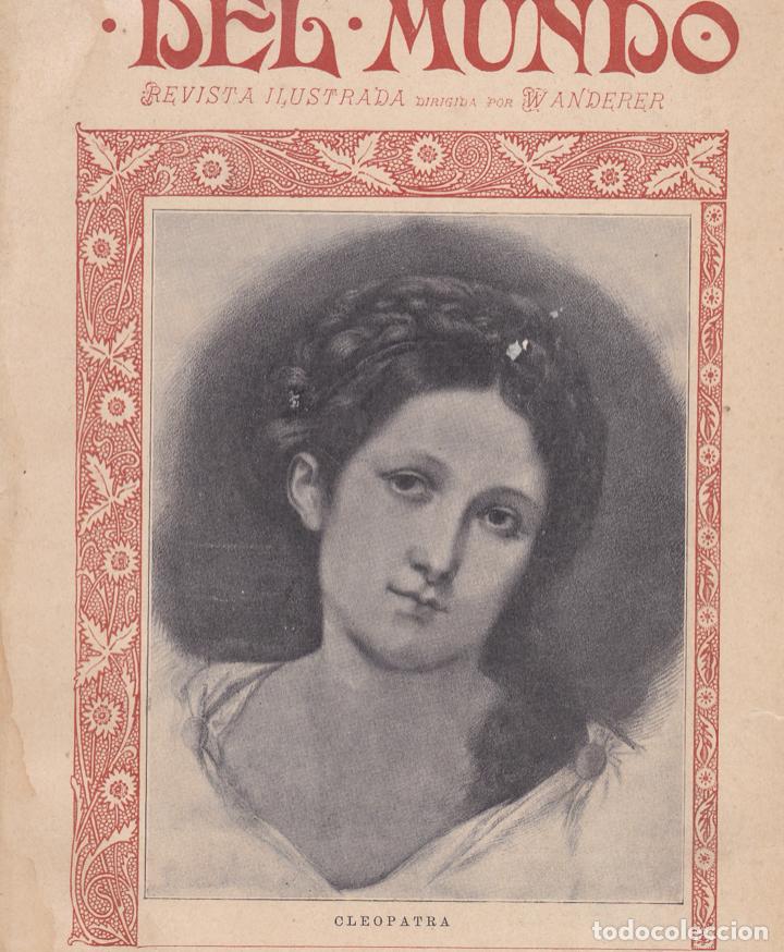 Coleccionismo de Revistas y Peri&oacute;dicos: Cleopatra / ilustraci&oacute;n de cubierta de revista Alrededor del Mundo-1900