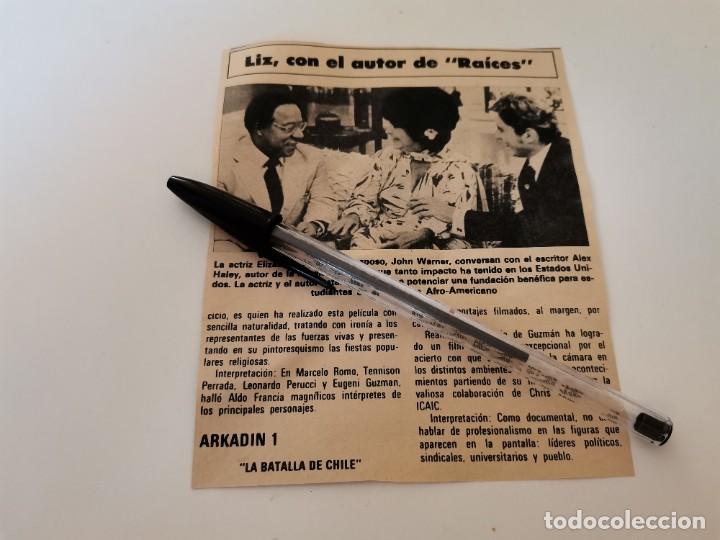 Coleccionismo de Revistas y Peri&oacute;dicos: LIZ TAYLOR, ELIZABETH TAYLOR CON EL AUTOR DE RA&Iacute;CES RECORTE REVISTA 1977