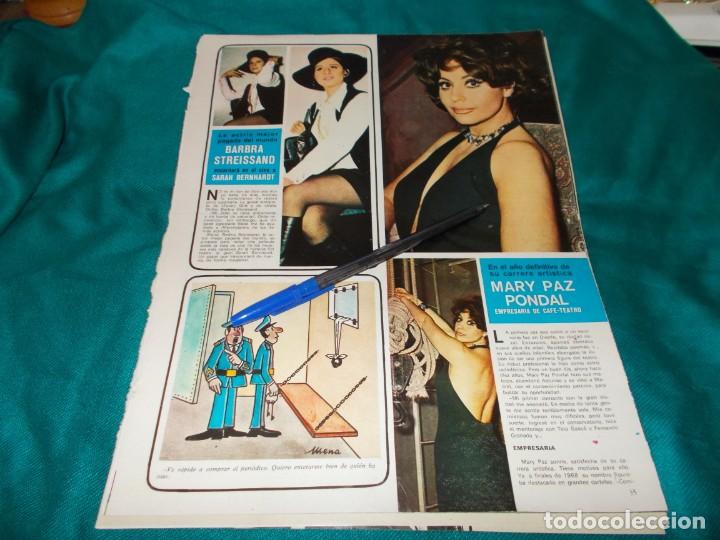 Coleccionismo de Revistas y Peri&oacute;dicos: RECORTE : BARBRA STREISAND. MARY PAZ PONDAL. SEMANA, ABRIL 1971(#)