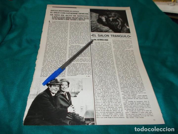 Sammeln von Zeitschriften und Zeitungen: RECORTE : CATHERINE DENEUVE Y MARCELO MASTROIANNI. SEMANA, ABRIL 1971(#)