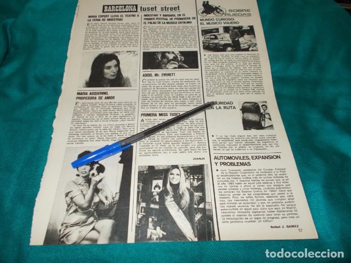 Sammeln von Zeitschriften und Zeitungen: RECORTE : 1&ordf; MISS TUSET. NURIA ESPERT. GEORGE MOUSTAKI. SEMANA, ABRIL 1971(#)