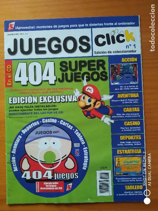 Collectionnisme de Revues et Journaux: REVISTA JUEGOS CLICK N&ordm; 1 - NO INCLUYE CD (L)
