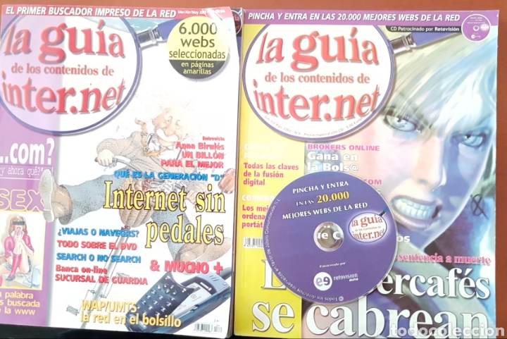 Coleccionismo de Revistas y Peri&oacute;dicos: Lote 2 Revistas La gu&iacute;a de los contenidos de internet n&ordm;1- n&ordm; 2 A&ntilde;o 2001