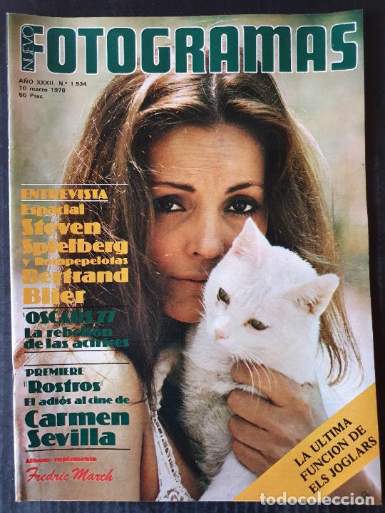 Coleccionismo de Revistas y Peri&oacute;dicos: REVISTA FOTOGRAMAS N&ordm; 1534 - CARMEN SEVILLA STEVEN SPIELBERG BERTRAND BLIER