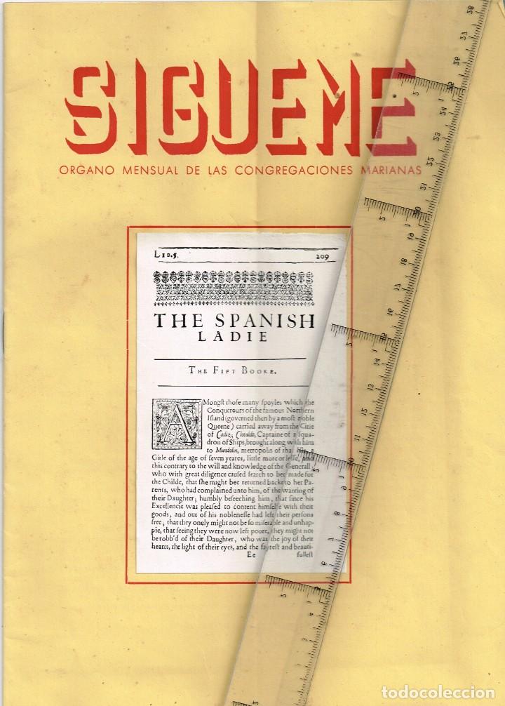 Coleccionismo de revistas y peri&oacute;dicos: 1947 SIGUEME N&ordm; 51 &Oacute;RGANO MENSUAL DE LAS CONGREGACIONES MARIANAS - L&Eacute;RIDA