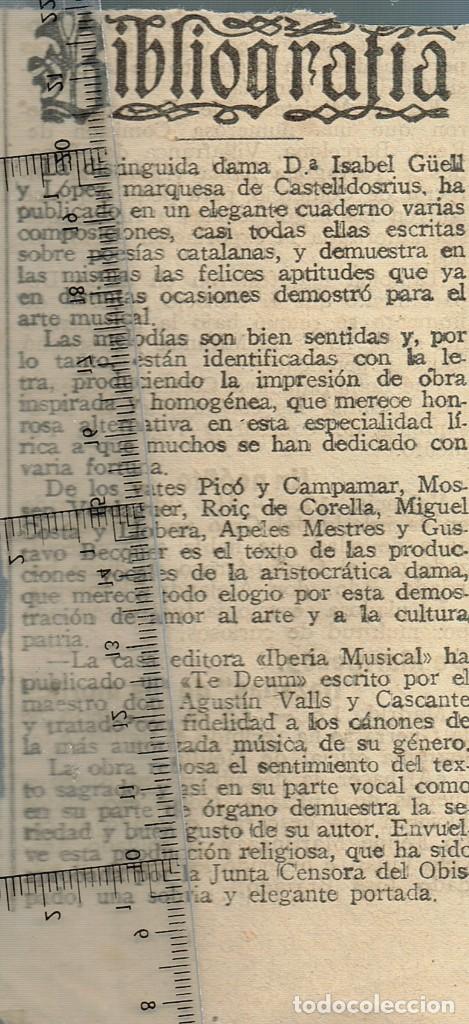 Coleccionismo de revistas y peri&oacute;dicos: 1915-50 ca. LOTE 5 RECORTES PERI&Oacute;DICO AFECTAN A VALLS CASCANTE (Banca Valls particular)