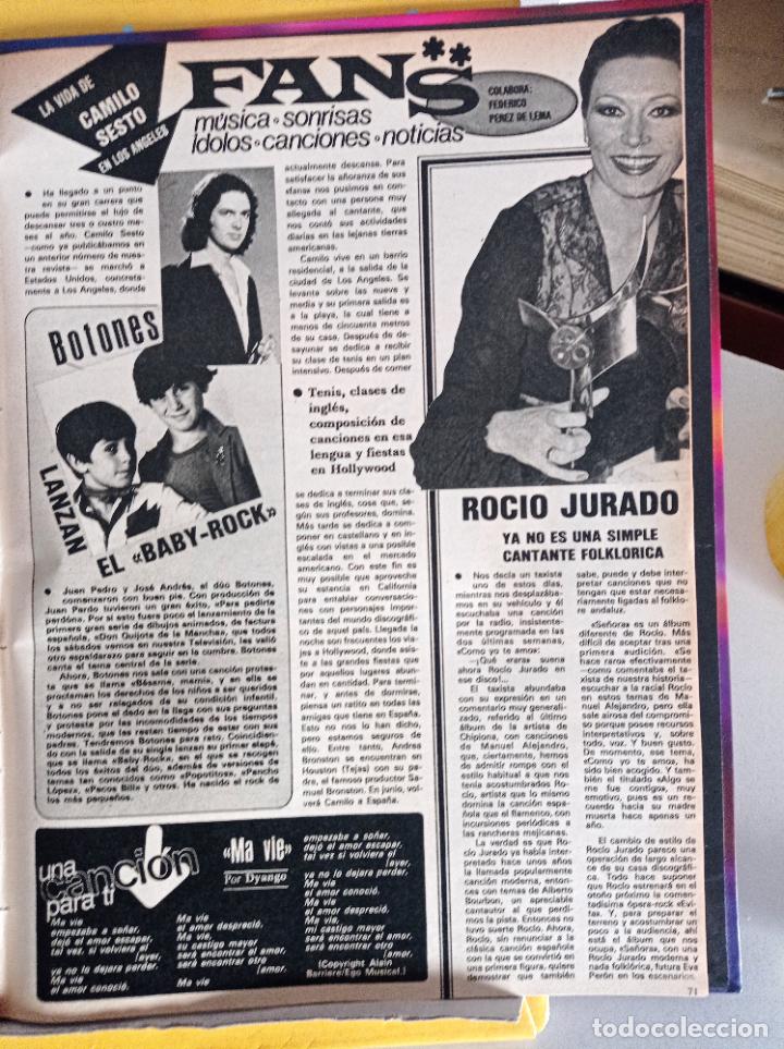 Coleccionismo de Revistas y Peri&oacute;dicos: ROCIO JURADO BOTONES CAMILO SESTO