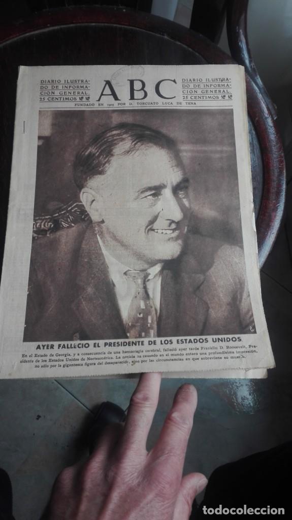 Coleccionismo de Revistas y Peri&oacute;dicos: ABC MADRID d&iacute;a 13 de abril de 1945 n&uacute;mero 12207