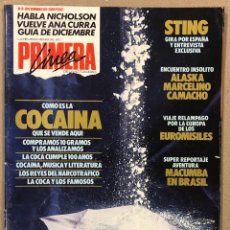 Coleccionismo de Revistas y Periódicos: PRIMERA LÍNEA N° 8 (1985). ALASKA ENTREVISTA A MARCELINO CAMACHO, ANA CURRA, STING, MISILES,...