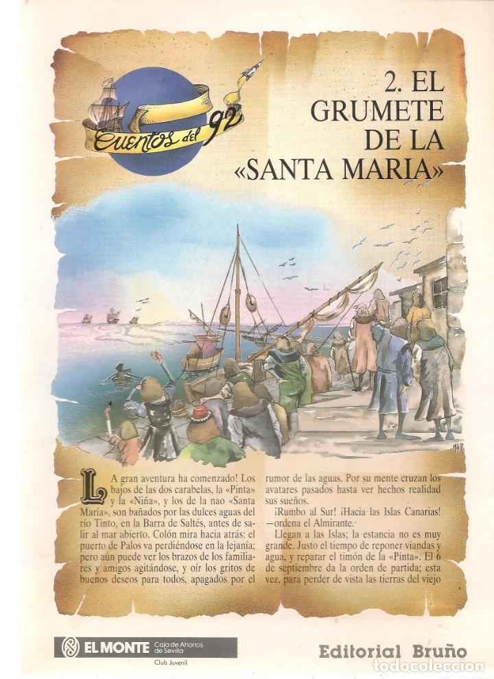 Collectionnisme de Revues et Journaux: CUENTOS DEL &acute;92. N&ordm; 2. EL GRUMETE DE LA &uml;SANTA MAR&Iacute;A&uml; CLUB JUVENIL EL MONTE / EDT. BRU&Ntilde;O. (ST/B7.1)