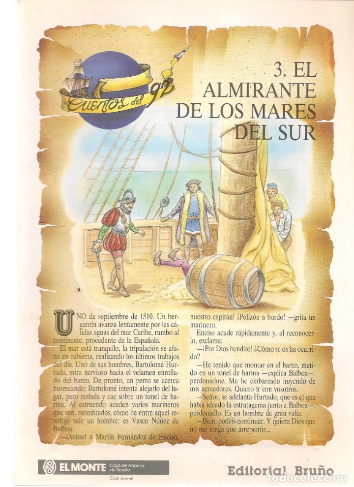 Coleccionismo de Revistas y Peri&oacute;dicos: CUENTOS DEL &acute;92. N&ordm; 3. EL ALMIRANTE DE LOS MARES DEL SUR. CLUB JUVENIL EL MONTE / BRU&Ntilde;O.(ST/B7.1)