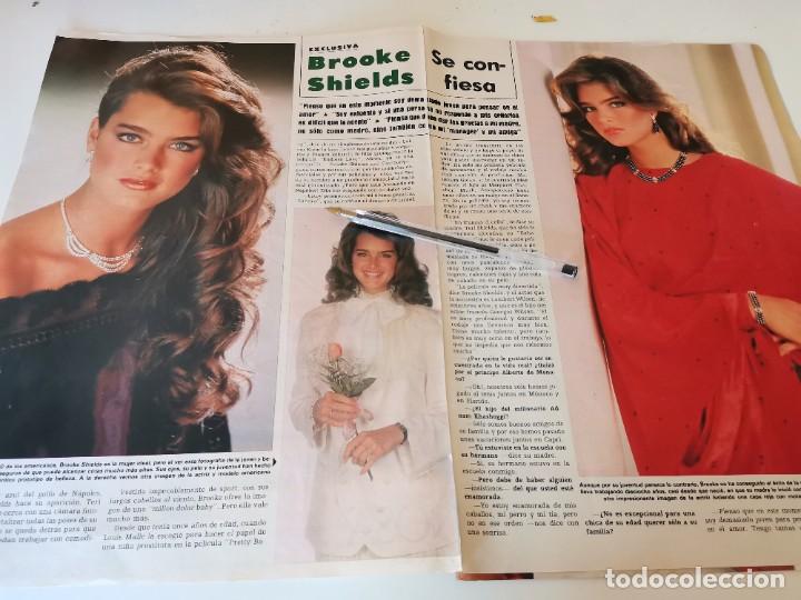 Colecionismo de Revistas e Jornais: BROOKE SHIELDS SE CONFIESA 6 P&Aacute;GINAS REVERSO ANUNCIO PORCELANOSA GINA LOLLOBRIGIDA RECORTE 1984