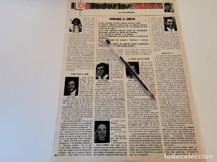 Coleccionismo de Revistas y Peri&oacute;dicos: JUAN PARDO, CONCHA VELASCO, CARMEN ROMERO, LITRI, DIANA ROSS, PEDRO OSINAGA RECORTE REVISTA 1984