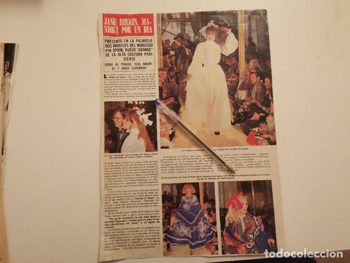 Collezionismo di Riviste e Giornali: JANE BIRKIN MANIQU&Iacute; POR UN DIA RECORTE REVISTA 1977