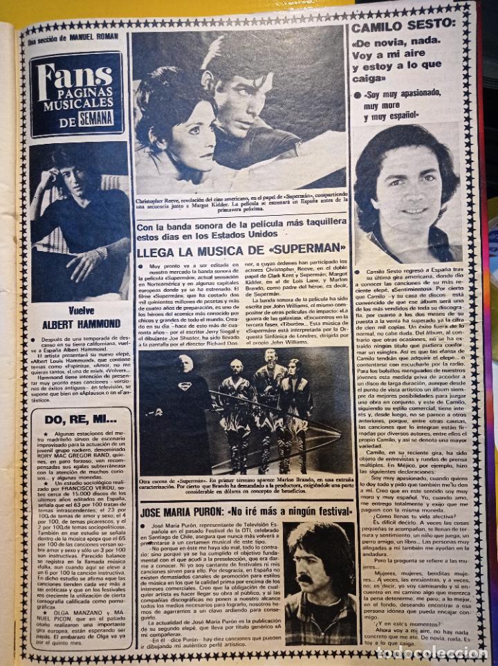 Coleccionismo de Revistas y Peri&oacute;dicos: SUPERMAN CHRISTOPHER MARGOT KIDDER REEVE MARLON BRANDO ALBERT HAMMOND CAMILO SESTO PURON JOSE MARIA