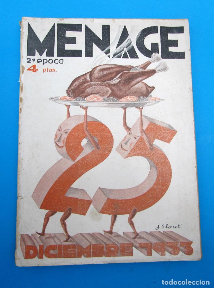 Coleccionismo de revistas y peri&oacute;dicos: MENAJE. 2&ordm; &Eacute;POCA. DICIEMBRE, 1933. REVISTA DE COCINAS Y VARIEDADES.