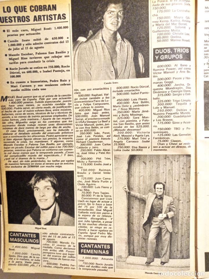Coleccionismo de Revistas y Peri&oacute;dicos: CAMILO SESTO MIGUEL BOSE MANOLO ESCOBAR