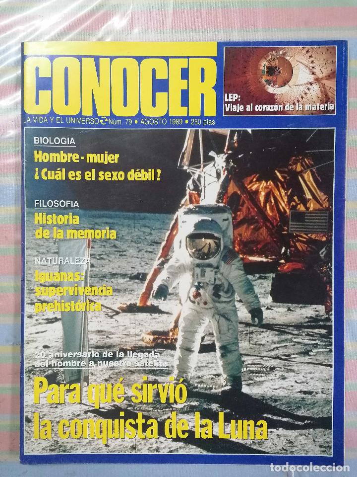 Coleccionismo de revistas y peri&oacute;dicos: CONOCER La vida y el universo 79 Agosto 1989 Grupo Zeta 20 aniversario llegada a la Luna