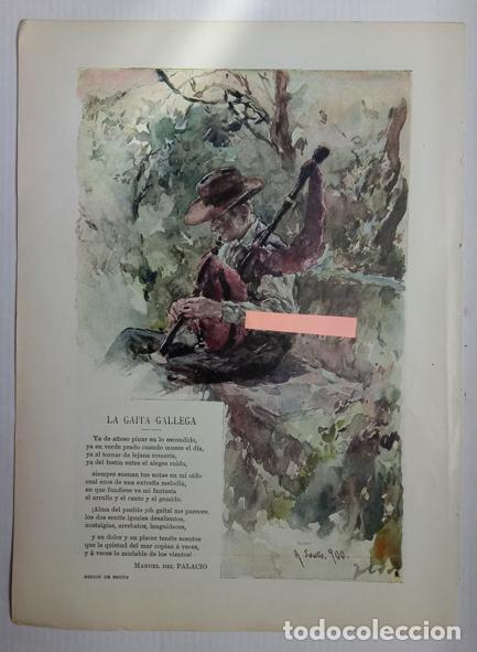 Coleccionismo de revistas y peri&oacute;dicos: LA GAITA GALLEGA. MANUEL DEL PALACIO, ILUSTRACI&Oacute;N SOUTO.