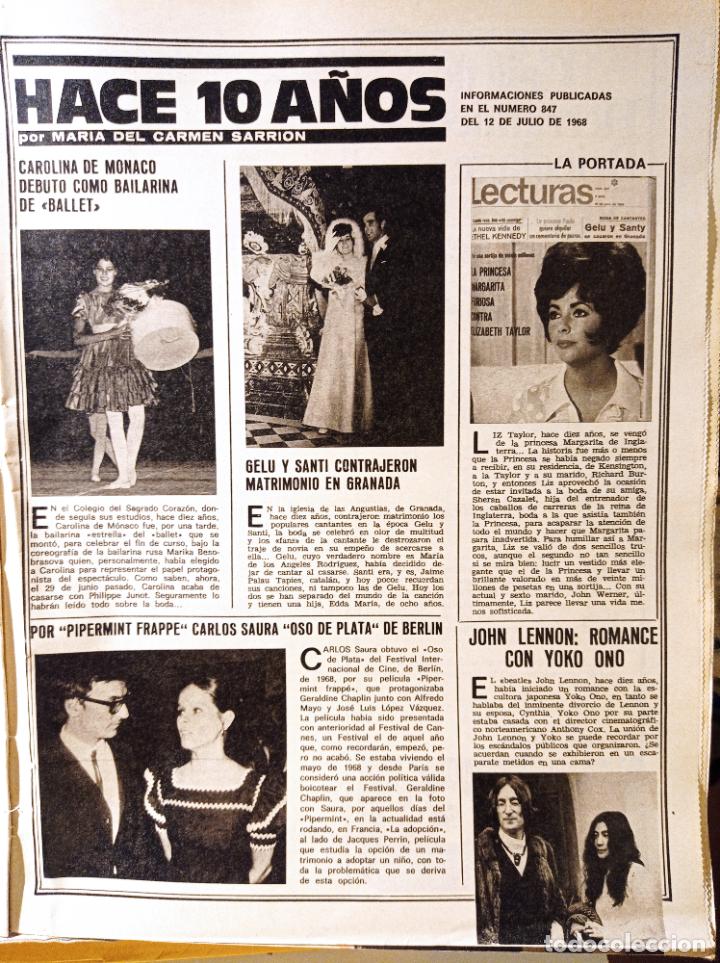Coleccionismo de Revistas y Peri&oacute;dicos: carolina de monaco gelu elizabeth taylor carlos saura geraldine chaplin yoko ono john lennon
