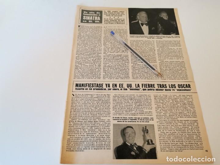 Coleccionismo de Revistas y Peri&oacute;dicos: FRANK SINATRA REVERSO ROC&Iacute;O DURCAL RECORTE REVISTA 1985
