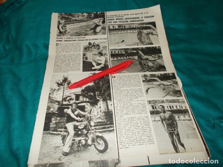 Coleccionismo de Revistas y Peri&oacute;dicos: RECORTE : ADAMO, EN NIZA. ROGER MOORE. SEMANA, AGTO 1973(#)