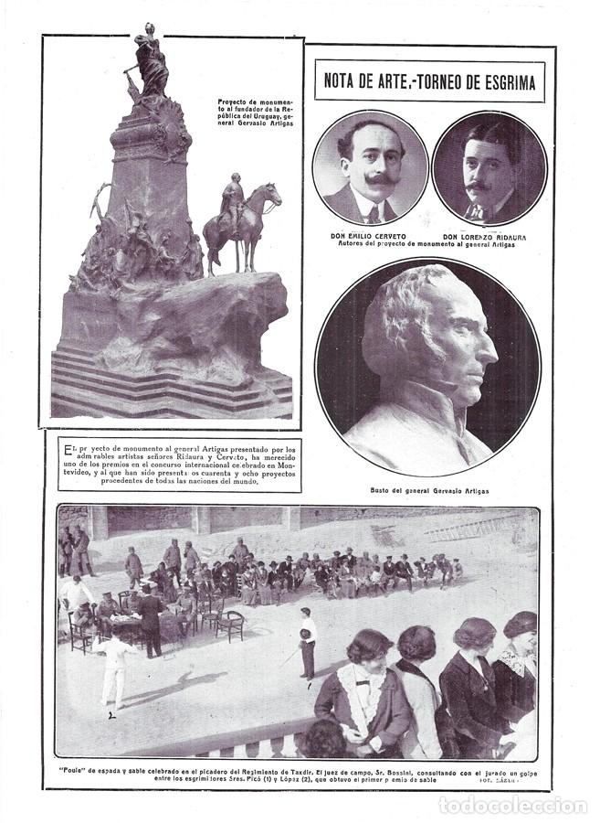 Coleccionismo de Revistas y Peri&oacute;dicos: 1913 HOJA REVISTA MELILLA PICADERO DEL REGIMIENTO DE TAXDIR TORNEO DE ESGRIMA TIRADORES PIC&Oacute; Y L&Oacute;PEZ