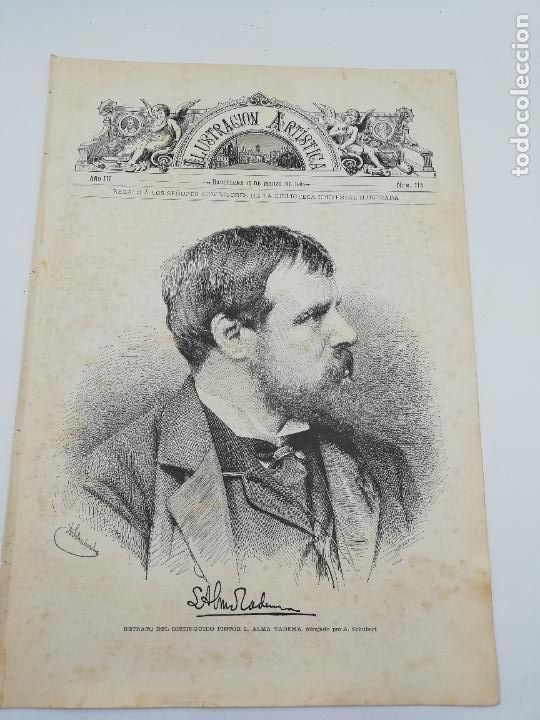 Collection Magazines and Newspapers: REVISTA ILUSTRACION ARTISTICA. A&Ntilde;O III. BARCELONA 10 MARZO DE 1884. N&ordm; 115. PINTOR L. ALMA TADEMA.