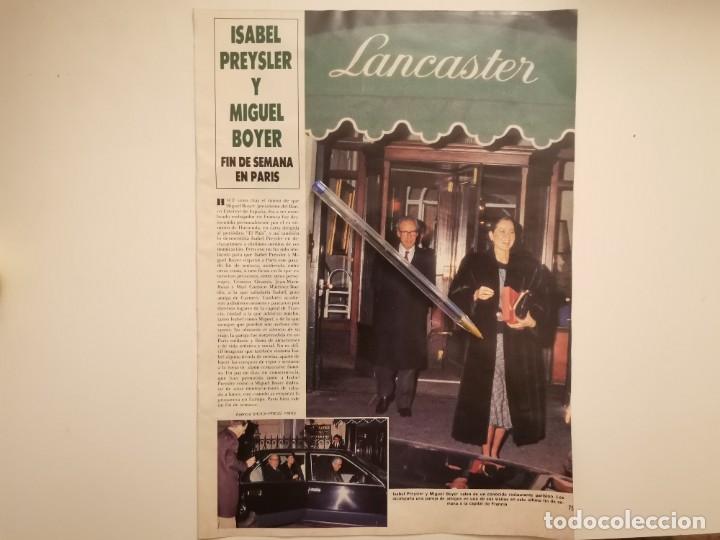 Coleccionismo de Revistas y Peri&oacute;dicos: ISABEL PREYSLER Y MIGUEL BOYER RECORTE REVISTA 1986