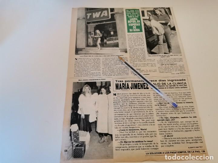 Coleccionismo de Revistas y Peri&oacute;dicos: LAURA BOYER, MARIA JIM&Eacute;NEZ RECORTE REVISTA 1986