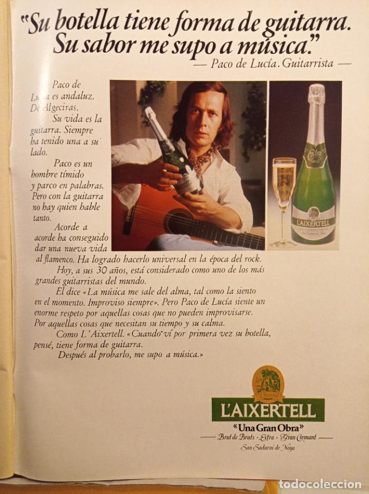 Coleccionismo de revistas y peri&oacute;dicos: ANUNCIO CAVA L'AIXARTELL PACO DE LUCIA