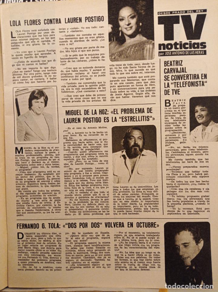 Coleccionismo de revistas y peri&oacute;dicos: LOLA FLORES MIGUEL DE LA HOZ LAUREN POSTIGO BEATRIZ CARVAJAL FERNANDO G TOLA