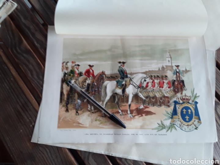 Collection Magazines and Newspapers: Litograf&iacute;a original 1896 &rdquo;una revista de guardias Suizas pasada por el rey xvi&rdquo; perteneciente a la o