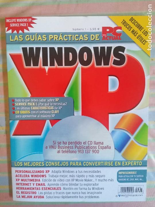 Coleccionismo de revistas y peri&oacute;dicos: LAS GUIAS PRACTICAS PC ACTUAL N&ordm; 1 + CD Windows XP Service Pack 1