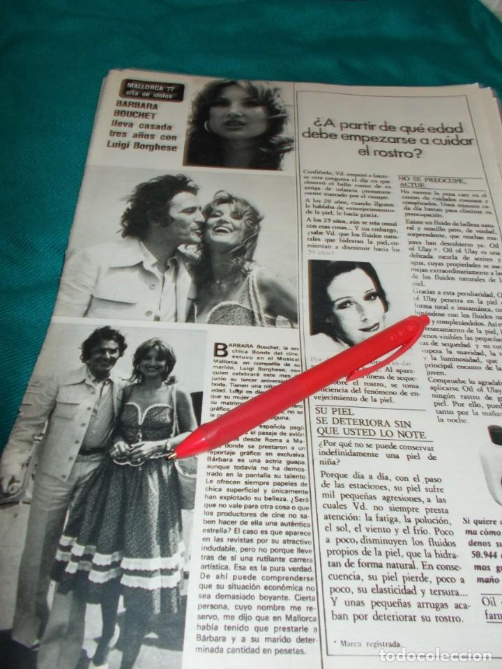 Sammeln von Zeitschriften und Zeitungen: RECORTE : BARBARA BOUCHET, EN EL FESTIVAL MUSICAL DE MALLORCA. SEMANA, JUNIO 1977(#)