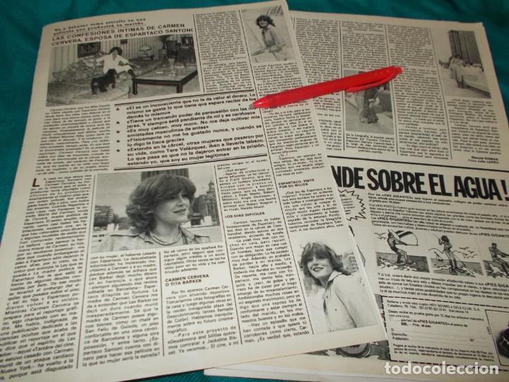 Sammeln von Zeitschriften und Zeitungen: RECORTE : CONFESIONES INTIMAS DE CARMEN CERVERA, ESPOSA DE ESPARTACO SANTONI. SEMANA, JUNIO 1977(#)