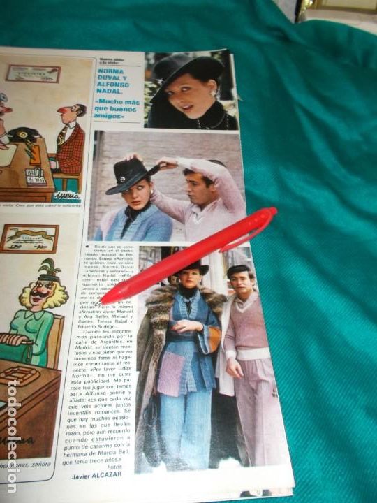 Sammeln von Zeitschriften und Zeitungen: RECORTE : NORMA DUVAL Y ALFONSO NADAL. SEMANA, JUNIO 1977(#)