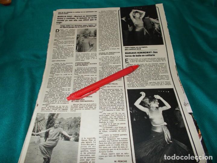 Coleccionismo de Revistas y Peri&oacute;dicos: RECORTE : MARUJITA DIAZ. MARGAUX HEMINGWAY. SEMANA, JUNIO 1977(#)