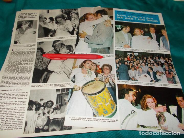 Coleccionismo de Revistas y Peri&oacute;dicos: RECORTE : BAUTIZO DE LA HIJA DE ROCIO JURADO. SEMANA, JUNIO 1977(#)