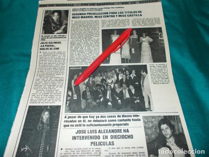 Sammeln von Zeitschriften und Zeitungen: RECORTE : SEGUNDA PRESELECCION DE MISS MADRID, MISS CENTRO Y CASTILLA. SEMANA, JUNIO 1977(#)