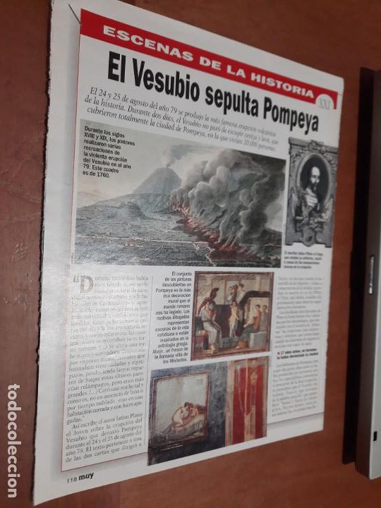 Coleccionismo de revistas y peri&oacute;dicos: EL VESUBIO SEPULTA POMPEYA. 4 P&Aacute;GINAS. ARTICULO EXTRAIDO DE UNA REVISTA. BUEN ESTADO.
