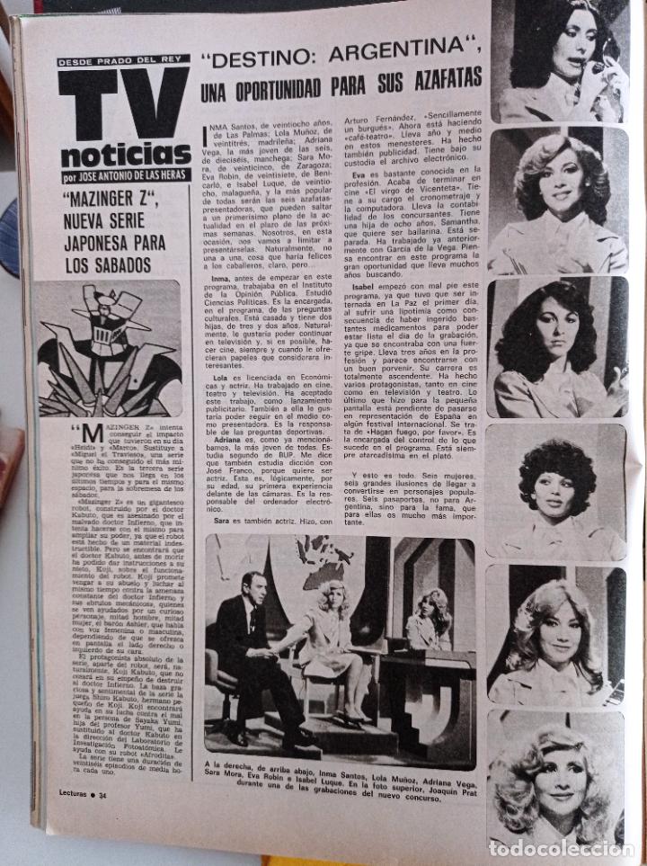 Coleccionismo de Revistas y Peri&oacute;dicos: DESTINO ARGENTINA 78 MAZINGER Z JOAQUIN PRAT EVA ROBIN SARA MORA ISABLE LUQUE INMA SANTOS ADRIANA V