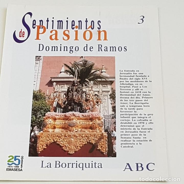 Coleccionismo de Revistas y Peri&oacute;dicos: SENTIMIENTOS DE PASI&Oacute;N, FASC&Iacute;CULO N&ordm; 3, ABC, EMASESA, DOMINGO DE RAMOS, LA BORRIQUITA, BUEN ESTADO