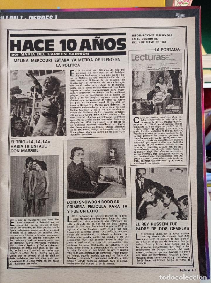 Coleccionismo de Revistas y Peri&oacute;dicos: carmen sevilla melina mercouri el trio lalala hussein de jordania las mellizas