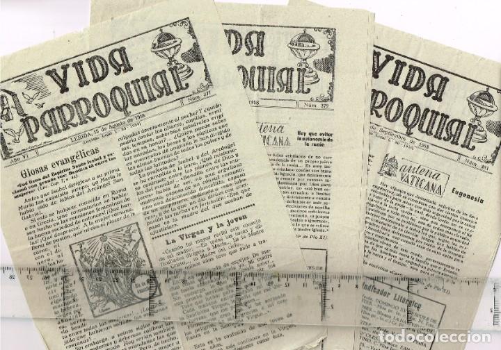 Collectionnisme de Revues et Journaux: 1958 3 ejemplares de &rdquo;Vida Parroquial&rdquo; L&eacute;rida Agosto y Setiembre &rdquo;Glosas Evang&eacute;licas&rdquo;, Anticomunismo