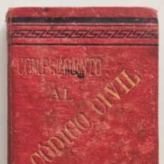 Coleccionismo de Revistas y Periódicos: COMPLEMENTO O APÉNDICES AL CÓDIGO CIVIL ESPAÑOL - REVISTA DE DERECHO INTERNACIONAL AÑO 1891