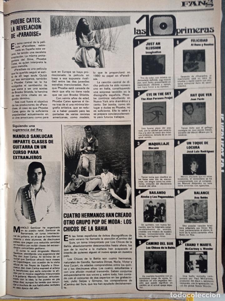Coleccionismo de Revistas y Peri&oacute;dicos: manolo sanlucar alaska y los pegamoides phoebe cates mecano los chicos de la bahia