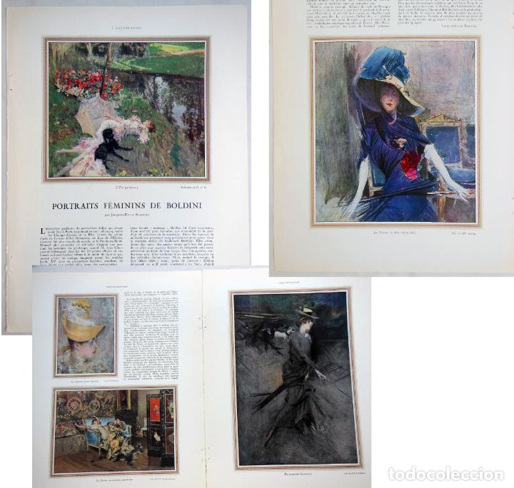 Collezionismo di Riviste e Giornali: Art&iacute;culo Revista L'Illustration : PORTRAITS F&Eacute;MININS DE BOLDINI. BLANCHE Jacques Emile