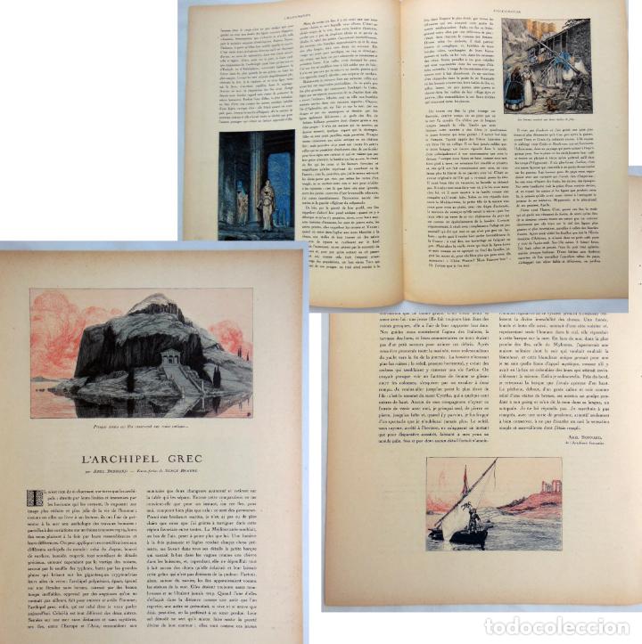 Collezionismo di Riviste e Giornali: Art&iacute;culo Revista L'Illustration: L'ARCHIPEL GREC. ABEL BONNARD, SERGE BEAUNE (Eaux-fortes)