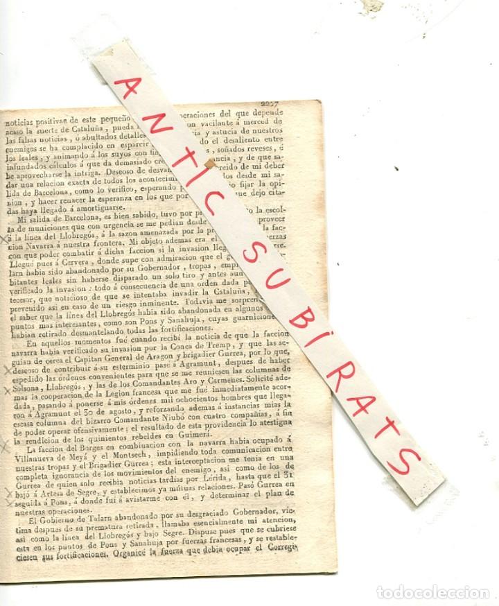 Coleccionismo de revistas y peri&oacute;dicos: DIARIO DE BARCELONA A&Ntilde;O 1835 PRIMRA GUERRA CARLISTA CERVERA LLOGREGOS NAVARRA TREMP AGRAMUNT GUIMERA